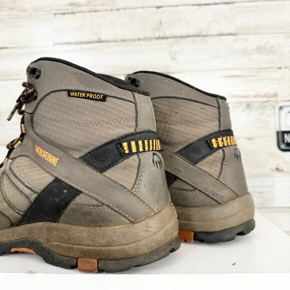 Wolverine Mens Fletcher Hiking Trail Boots Gray Black Lace Up Waterproof 13 - Picture 8 of 10